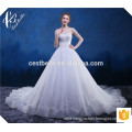 Latest Design Gorgeous Luxury White Lace Fabric Appliqued Wedding Gown Strapless Alibaba Sweetheart Beautiful Wedding Dress